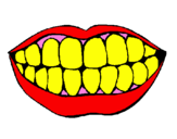 Coloring page Mouth and teeth painted bycaitlin
