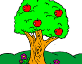 Coloring page Apple tree painted byHELENA