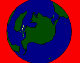 Coloring page Planet Earth painted byFFFDoso