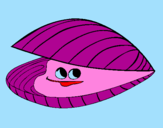Coloring page Clam painted byandrea