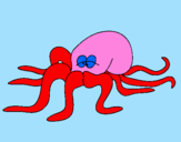 Coloring page Octopus painted byandrea