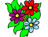 Coloring page Little flowers painted byHELENA