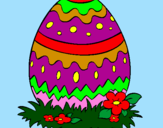 Coloring page Easter egg 2 painted bylalachica