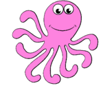 Coloring page Octopus 2 painted byRiley Gallgher