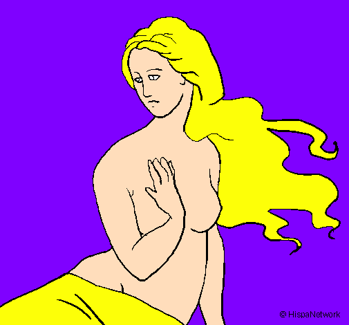 Coloring page Venus painted byBruce LUCCA