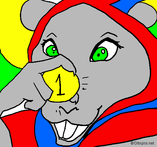 Coloring page The vain little mouse 3 painted bymaria   jose