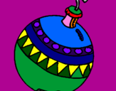 Coloring page Christmas bauble painted byanika