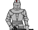 Coloring page Knight with mace painted byann
