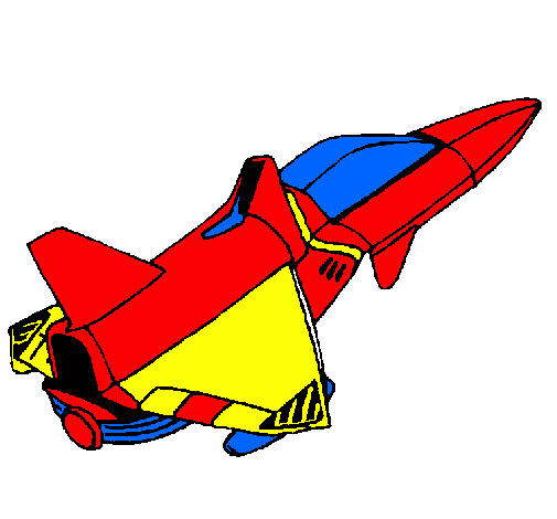 Coloring page Rocket ship painted byADRIAN