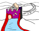 Coloring page The Great Wall of China painted byanika