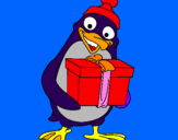 Coloring page Penguin painted byanika