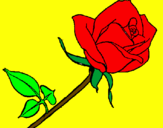 Coloring page Rose painted bysaloni