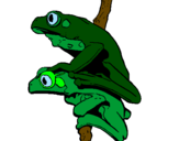Coloring page Frogs painted byjessica