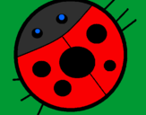 Coloring page Ladybird painted byElla Hutcheson