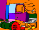 Coloring page Truck painted byPablino