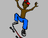 Coloring page Skateboard painted bykenley
