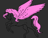 Coloring page Pegasus flying painted byisabella