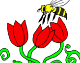 Coloring page Bee painted byADRIAN