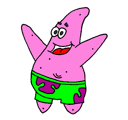 Coloring page Patrick Star painted bynicoe