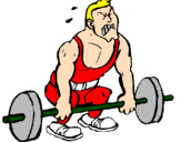Coloring page Weight-lifting painted bykelan