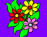 Coloring page Little flowers painted bysaloni