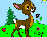 Coloring page Fawn painted byeunecis