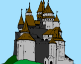 Coloring page Medieval castle painted byElise Bott