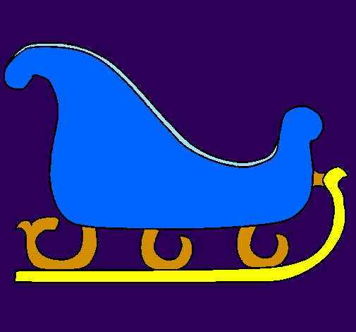 Coloring page Sleigh painted byFFFDoso