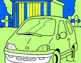 Coloring page Car in the country painted by1-2-3-4-5-6-7-8-9-10-11-
