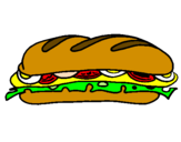 Coloring page Vegetable sandwich painted byIsmail