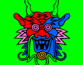 Coloring page Dragon face painted bymahirul