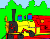 Coloring page Locomotive painted bylucas