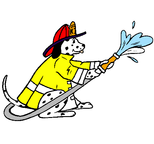 Coloring page Firefighter dalmatian painted byNODODO