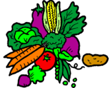 Coloring page vegetables painted byIsmail