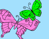 Coloring page Butterflies painted byleen