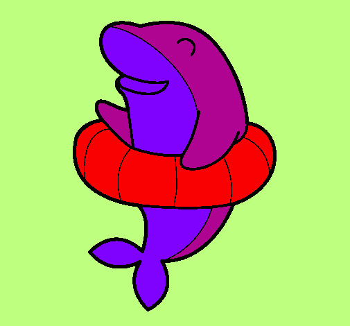 Coloring page Dolphin painted byFFFDoso