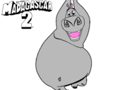 Coloring page Madagascar 2 Gloria painted byryleeandgisellle