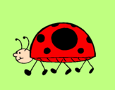 Coloring page Ladybird walking painted byagata