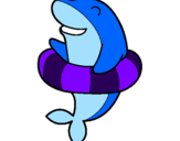Coloring page Dolphin painted bymichelly