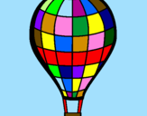 Coloring page Hot-air balloon painted byaurora