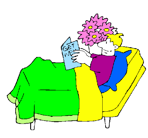 Coloring page Patient reading painted bylucas