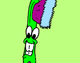 Coloring page Toothbrush painted bylucas