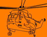 Coloring page Helicopter to the rescue painted byleo