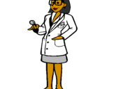 Coloring page Doctor with glasses painted bycook
