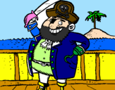 Coloring page Pirate on deck painted bylucas