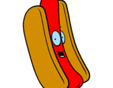 Coloring page Hot dog painted byezeq