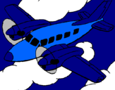 Coloring page Light aircraft painted byCarmen Air
