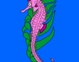 Coloring page Oriental sea horse painted bymorgan miller