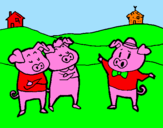 Coloring page Three little pigs 5 painted by nate