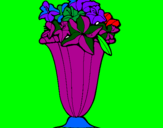 Coloring page Vase of flowers painted byPrincess Aurora